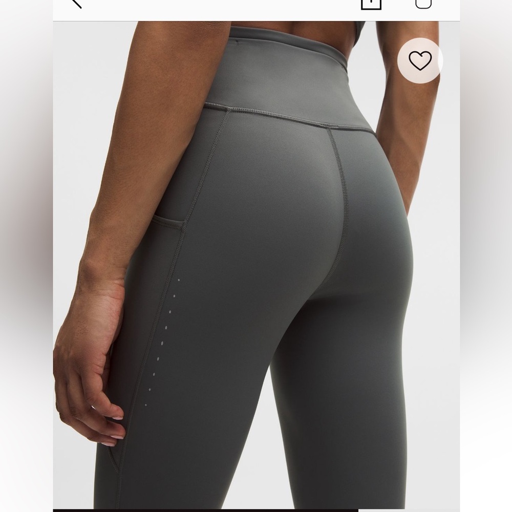 Lululemon Fast and Free High Rise Tights 25” Size 8 in Gray - Picture 13 of 14